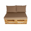Palletkussens set plof Mocca gemeleerd- zit en rug