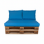 Palletkussen set plof Turquoise - zit en rugkussens
