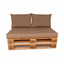 Palletkussen set plof Taupe - zit en rugkussens