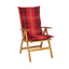 Tex Style tuinkussen hoge rug 123x50x8cm dralon - Rush Rood