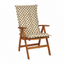 Tex Style tuinkussen hoge rug 123x50x8cm katoen - Stip Ecru