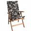Tex Style tuinkussen hoge rug 123x50x4cm katoen - Whizz Zwart