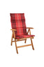 Tex Style tuinkussen hoge rug 123x50x4cm dralon - Rush Rood