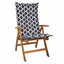 Tex Style tuinkussen hoge rug 123x50x8cm polyester - Sylvia Zwart