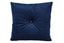 Sierkussen Velvet Navy met knoop