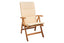 Tex Style tuinkussen hoge rug 123x50x4cm katoen -  Forza Ecru