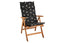 Tex Style tuinkussen hoge rug 123x50x4cm katoen - Isis Zwart