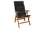 Tex Style tuinkussen hoge rug 123x50x4cm - Poly Zwart
