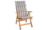 Tex Style tuinkussen hoge rug 123x50x4cm katoen - Stockholm Grijs