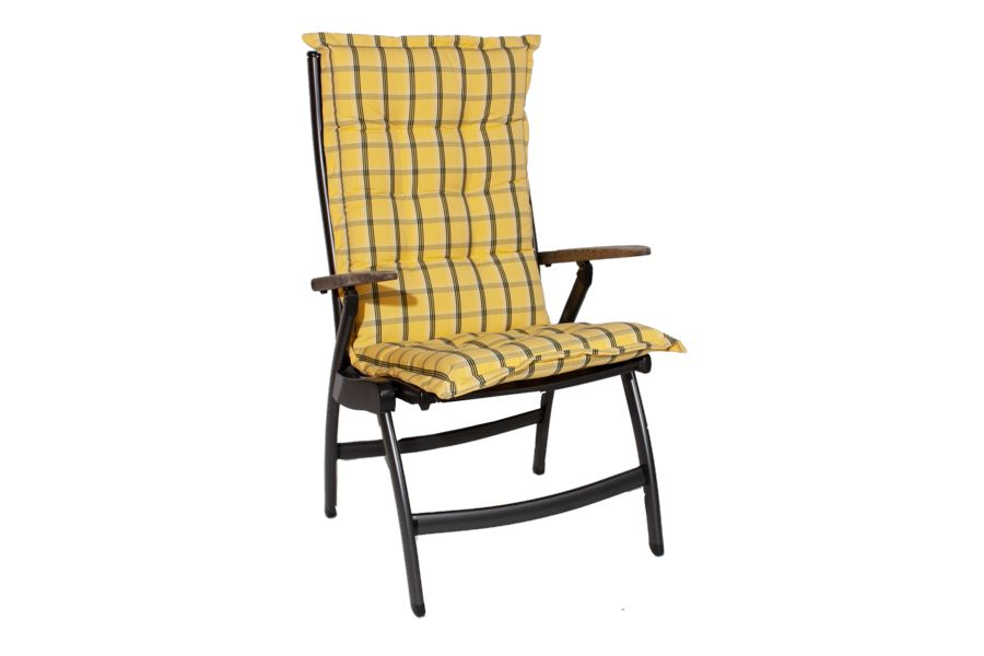 Tuinkussen Hoge Rug dralon Olga Geel 8 cm dik