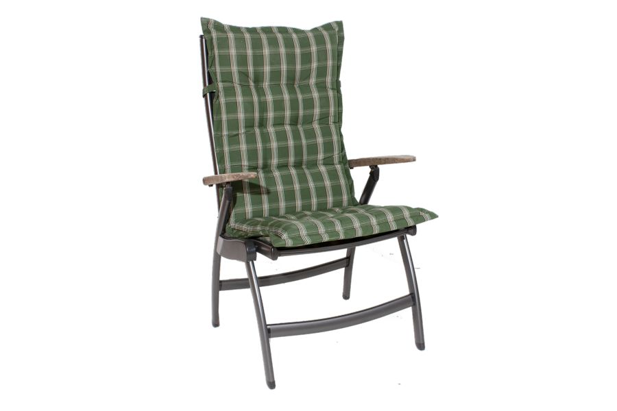 Tuinkussen Hoge Rug Dralon Olga Groen 8 cm dik
