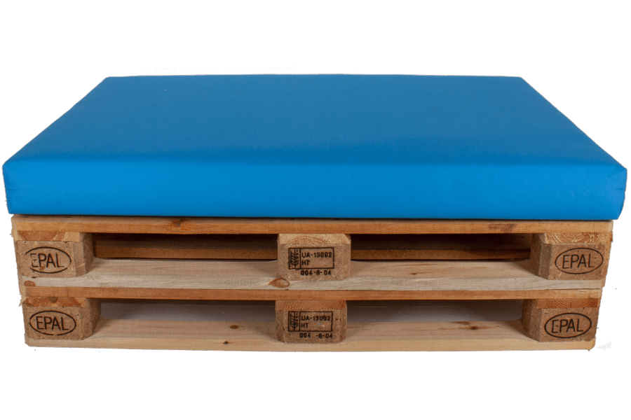 Tex Style Palletkussen Strak zit - 120 x 80 x 10 cm - Olefin - Uni Turquoise 2306