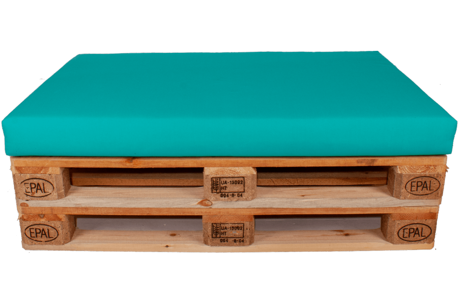 Tex Style Palletkussen Strak zit - 120 x 80 x 10 cm - Olefin - Uni Smaragd. 2313