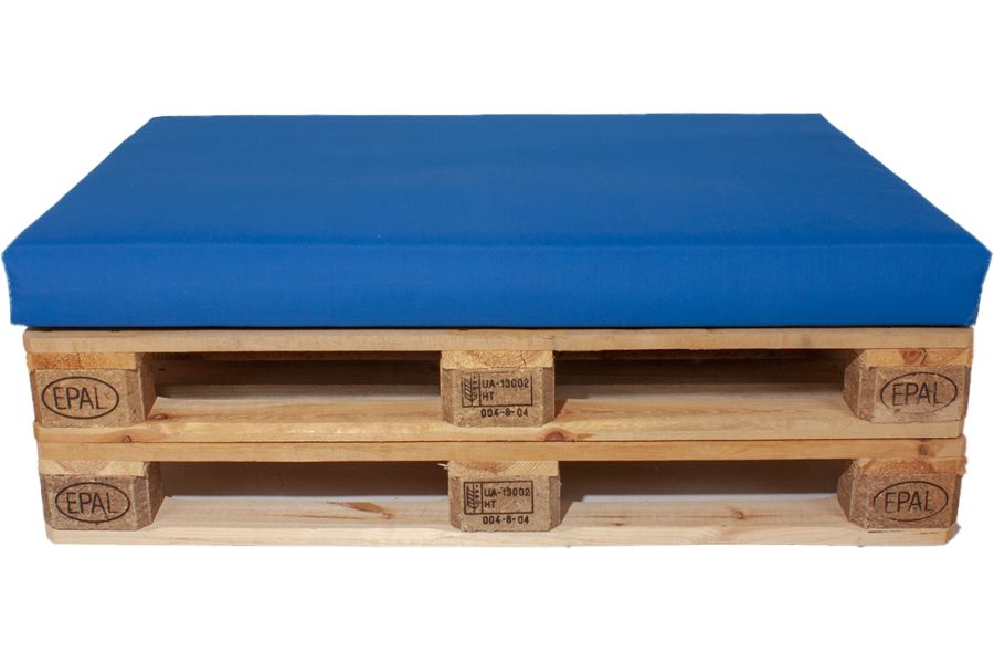 Tex Style Palletkussen Strak zit - 120 x 80 x 10 cm - Olefin - Uni Kobalt 2821