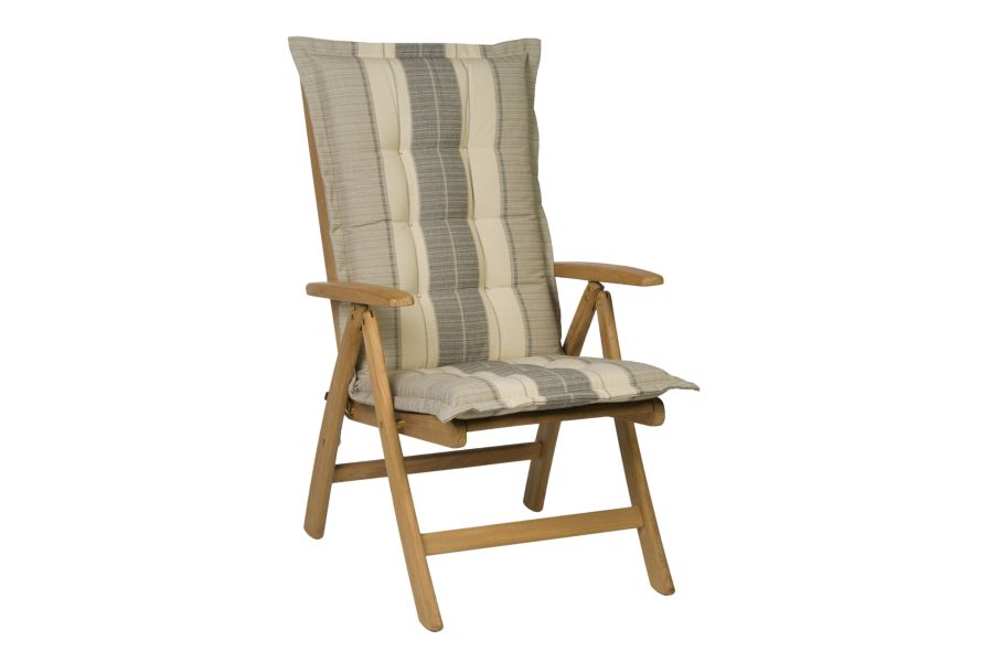 Tuinkussen Hoge Rug Dralon Savan Beige 8 cm dik