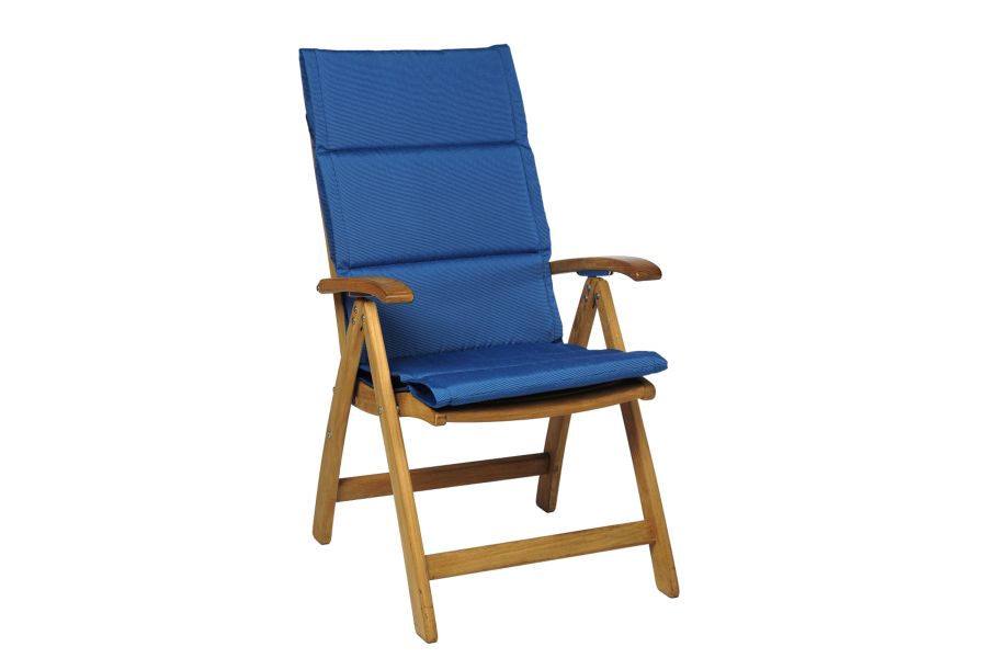 Tuinkussen Hoge Rug Forza Kobalt gem Olefin 8511 4 cm dik
