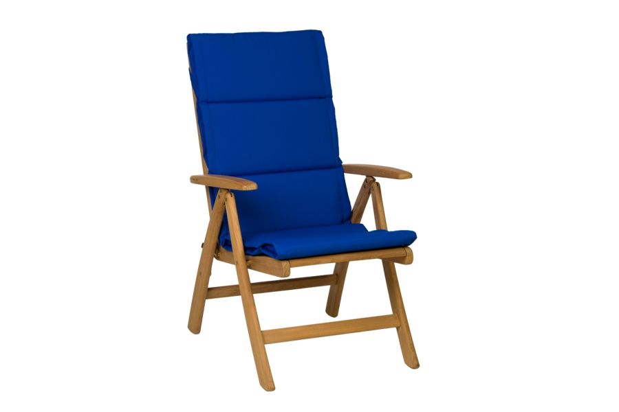 Tuinkussen Hoge Rug dun Forza Kobalt Olefin 2821 4 cm dik