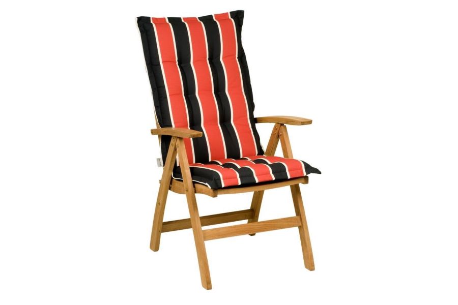 Tuinkussen Hoge Rug Luca Rood 8 cm dik