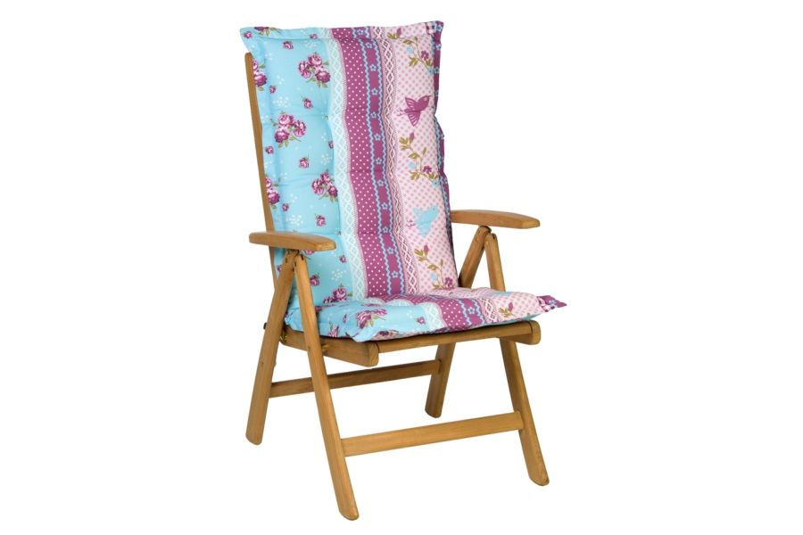 Tuinkussen Hoge Rug Sara Lila 8 cm dik
