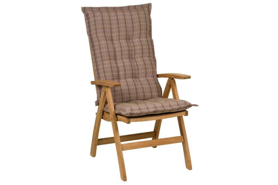 Tuinkussen Hoge Rug Wellington Beige 8 cm dik