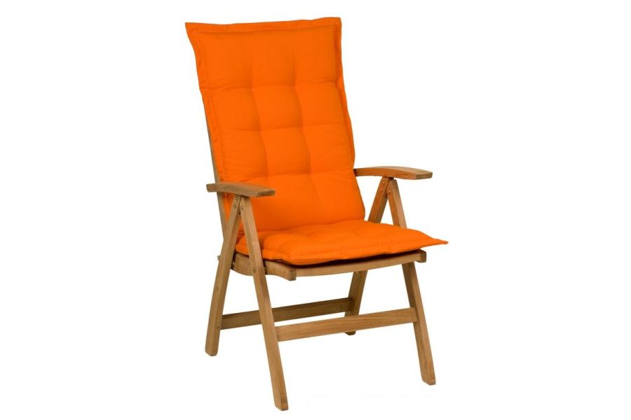 Tuinkussen Hoge Rug Dralon Desert Mandarijn 8 cm dik