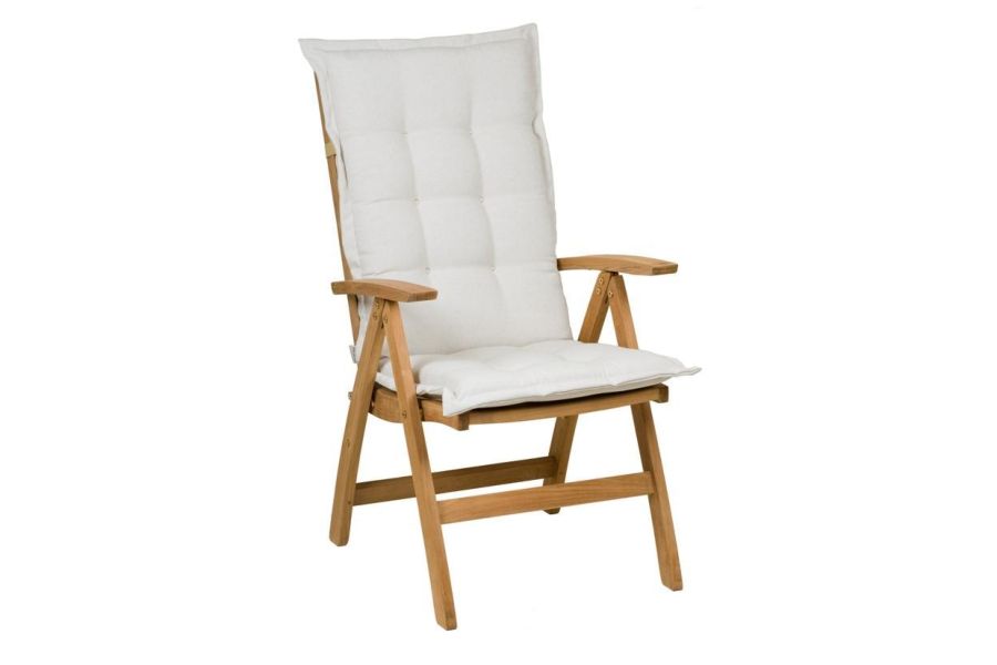 Tuinkussen Hoge Rug dralon Uni Linnen 8 cm dik