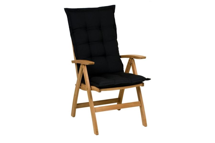 Tuinkussen Hoge Rug Olefin Uni Steenkool 2700 8 cm dik