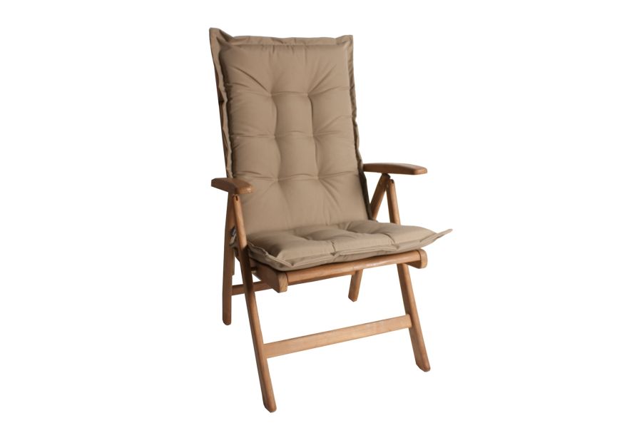 Tuinkussen Hoge Rug Olefin Taupe 2709 8 cm dik