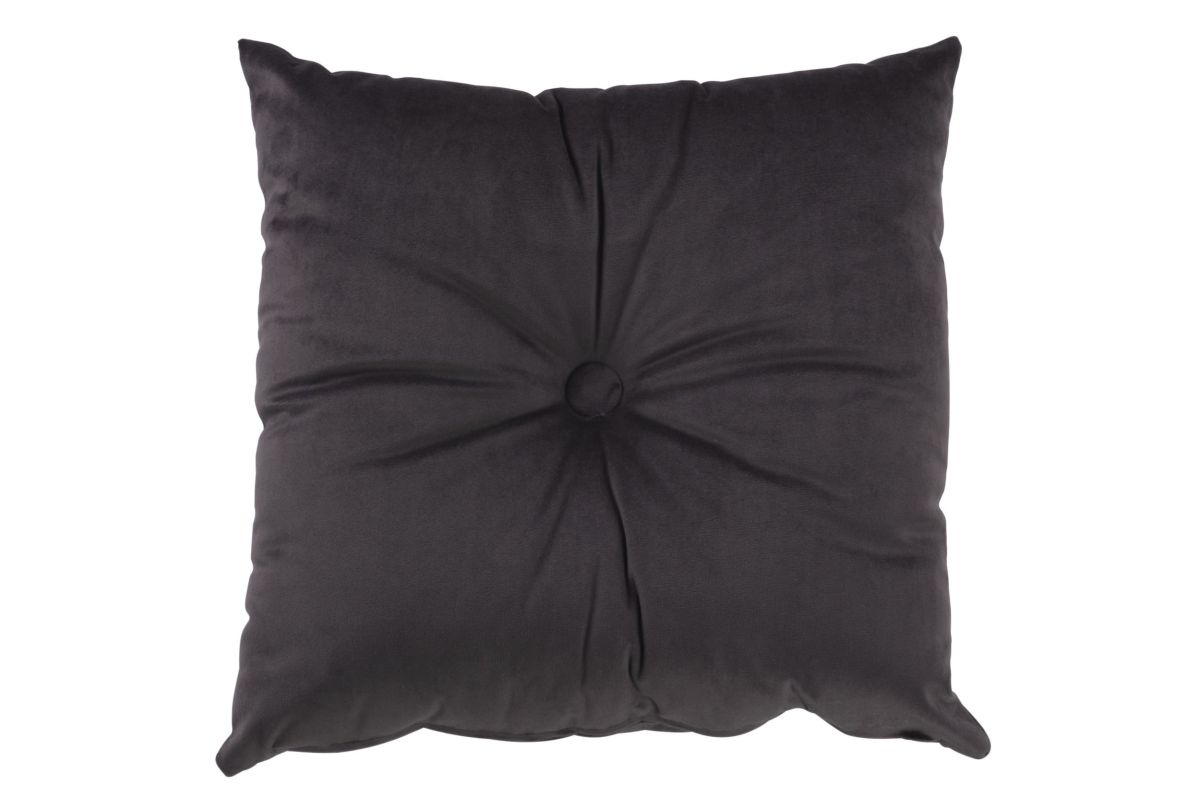 Sierkussen Velvet Antraciet met knoop
