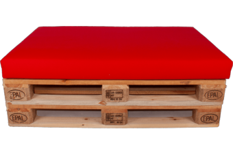Tex Style Palletkussen Strak zit - 120 x 80 x 10 cm - Olefin - Uni Rood 2131