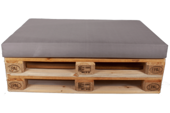 Tex Style Palletkussen Strak zit - 120 x 80 x 10 cm - Olefin - Uni Grijs 2631