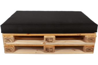 Tex Style Palletkussen Strak zit - 120 x 80 x 10 cm - Olefin - Uni Zwart 2501