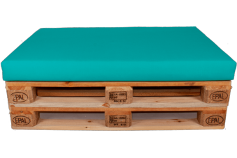 Tex Style Palletkussen Strak zit - 120 x 80 x 10 cm - Olefin - Uni Smaragd. 2313