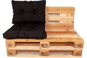 Universeel Lounge plof kussen - Uni Zwart 2501
