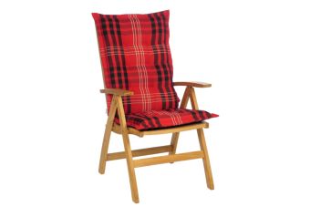 Tuinkussen Hoge Rug Dralon Mengs Rood 8 cm dik