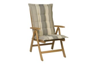 Tuinkussen Hoge Rug Dralon Savan Beige 8 cm dik