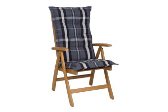 Tuinkussen Hoge Rug Dralon Mengs Grijs 8 cm dik