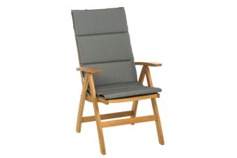 Tuinkussen Hoge Rug dun Grijs gem Olefin 8513 4 cm dik