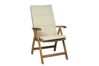 Tuinkussen Hoge Rug dun Ivoor Olefin 2730 4 cm dik