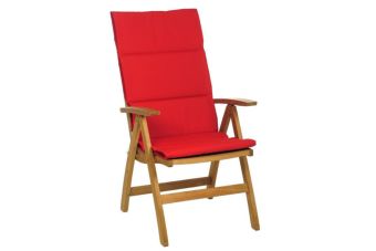 Tuinkussen Hoge Rug dun Forza Rood Olefin 2131 4 cm dik
