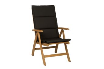 Tuinkussen Hoge Rug dun Forza Steenkool Olefin 2700 4 cm dik
