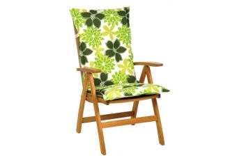 Tuinkussen Hoge Rug Flower Green 8 cm dik