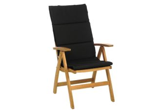 Tuinkussen Hoge Rug dun Forza Zwart Olefin 2501 4 cm dik