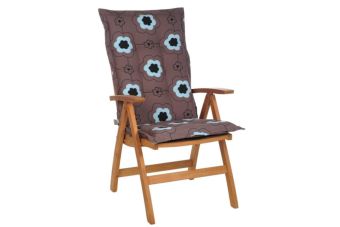 Tuinkussen Hoge Rug Must 8 cm dik
