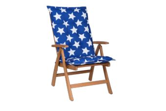 Tuinkussen Hoge Rug Sterren Jeans 8 cm dik