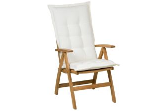 Tuinkussen Hoge Rug Dralon Uni Ecru 8 cm dik