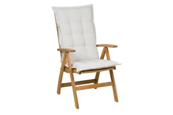 Tuinkussen Hoge Rug dralon Uni Linnen 8 cm dik