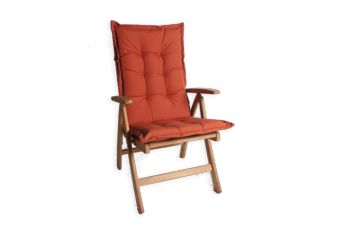 Tuinkussen Hoge rug Olefin Terra gemeleerd 8 cm dik