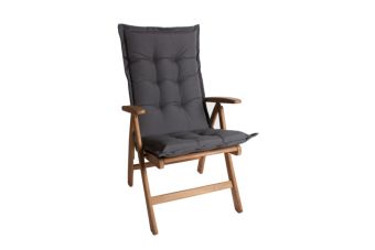Tuinkussen Hoge Rug Olefin Antraciet 2657 8 cm dik