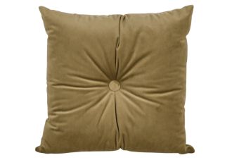 Sierkussen Velvet Olijf met knoop